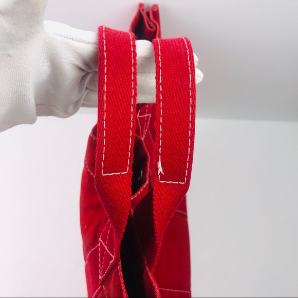 Authentic Hermès Fourre Tout MM Red canvas Tote - Picture 3 of 8